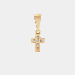 D Mini Cruz Con Circonias Cristal