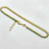 T Circonias Verde Unisex 22 Cms + Extensor