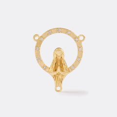 Crucero Virgen Con Circonias Cristal
