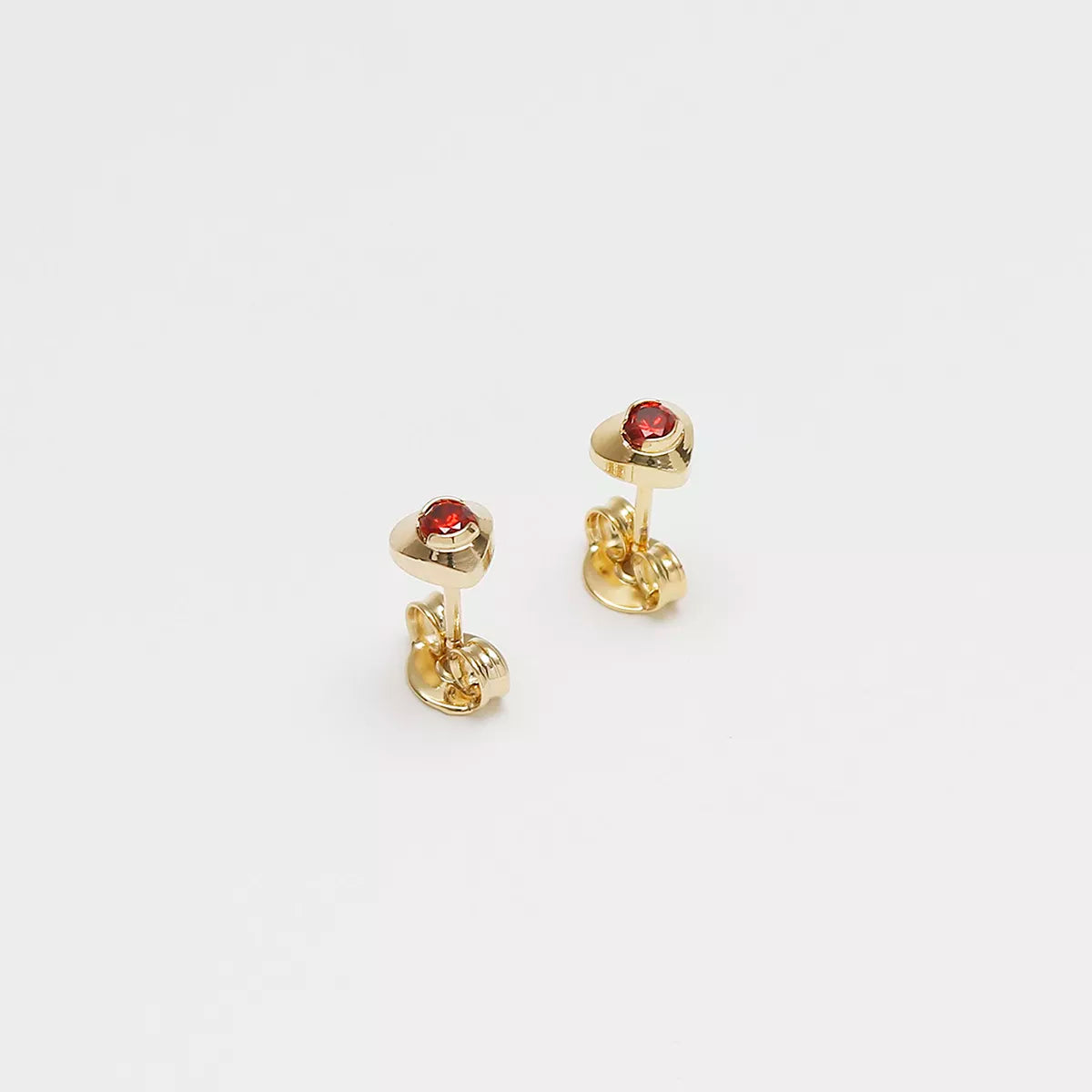 A Corazón Mini Circonia ROJO